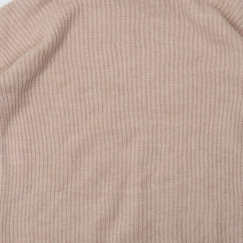 New Look Womens Pink Acrylic Pullover Sweatshirt Size S Pullover