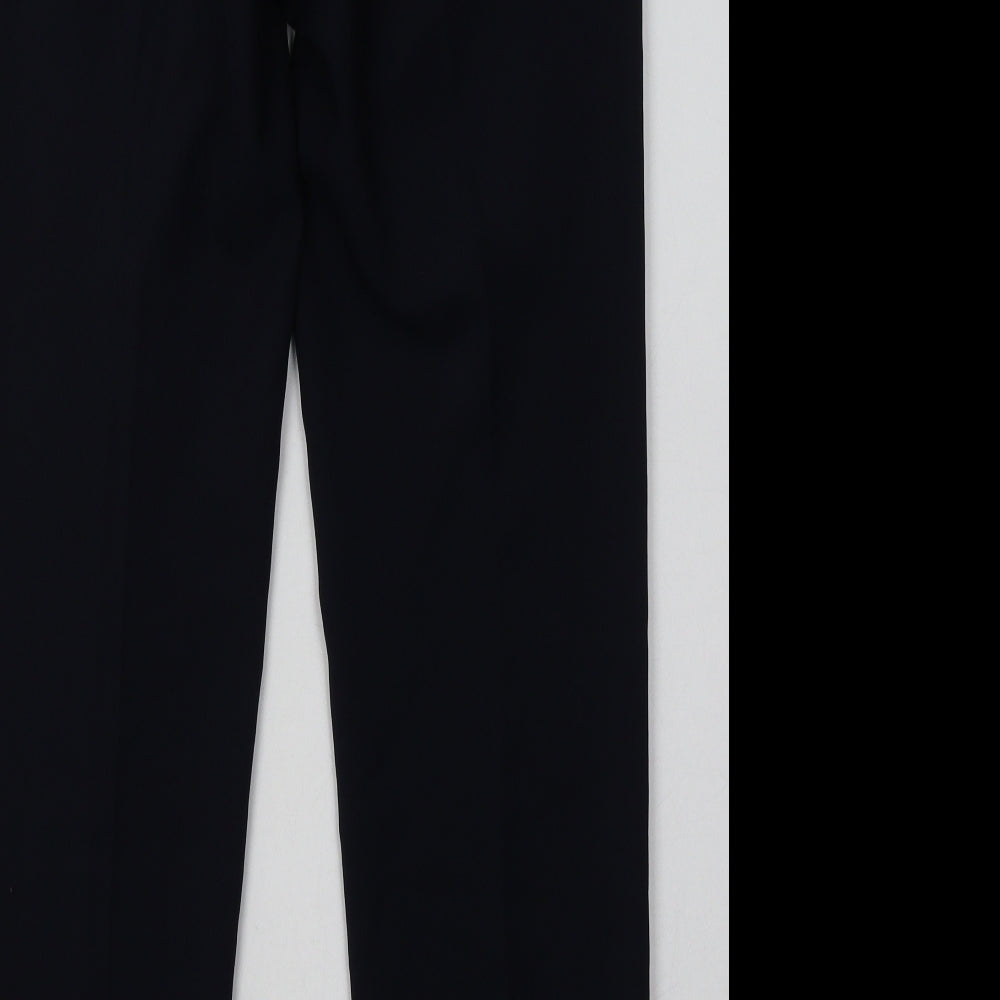 Marks & Spencer Mens Blue Polyester Capri Trousers Size 28 L31 in Regular Button
