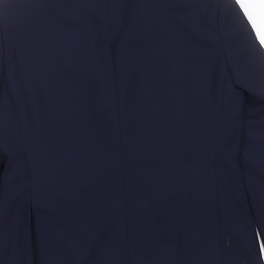 Burton Mens Blue Polyester Jacket Suit Jacket Size 40