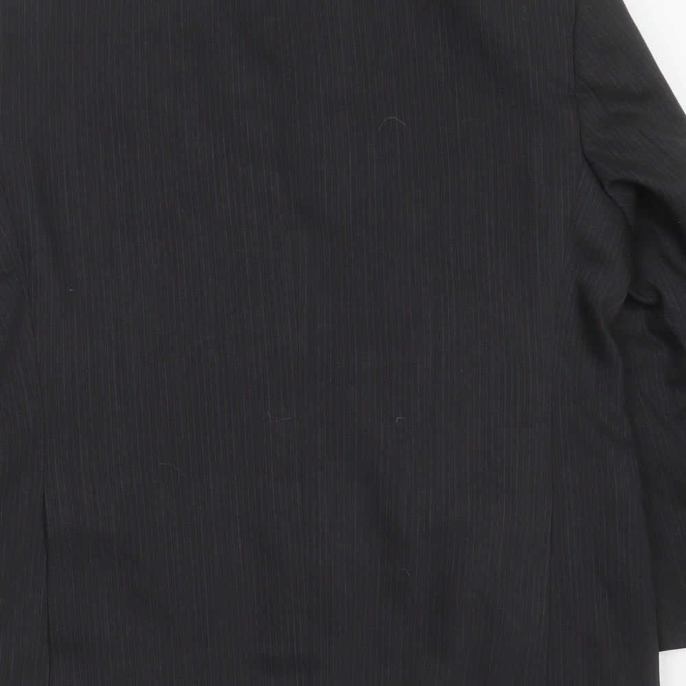 BHS Mens Grey Herringbone Polyester Jacket Suit Jacket Size 42