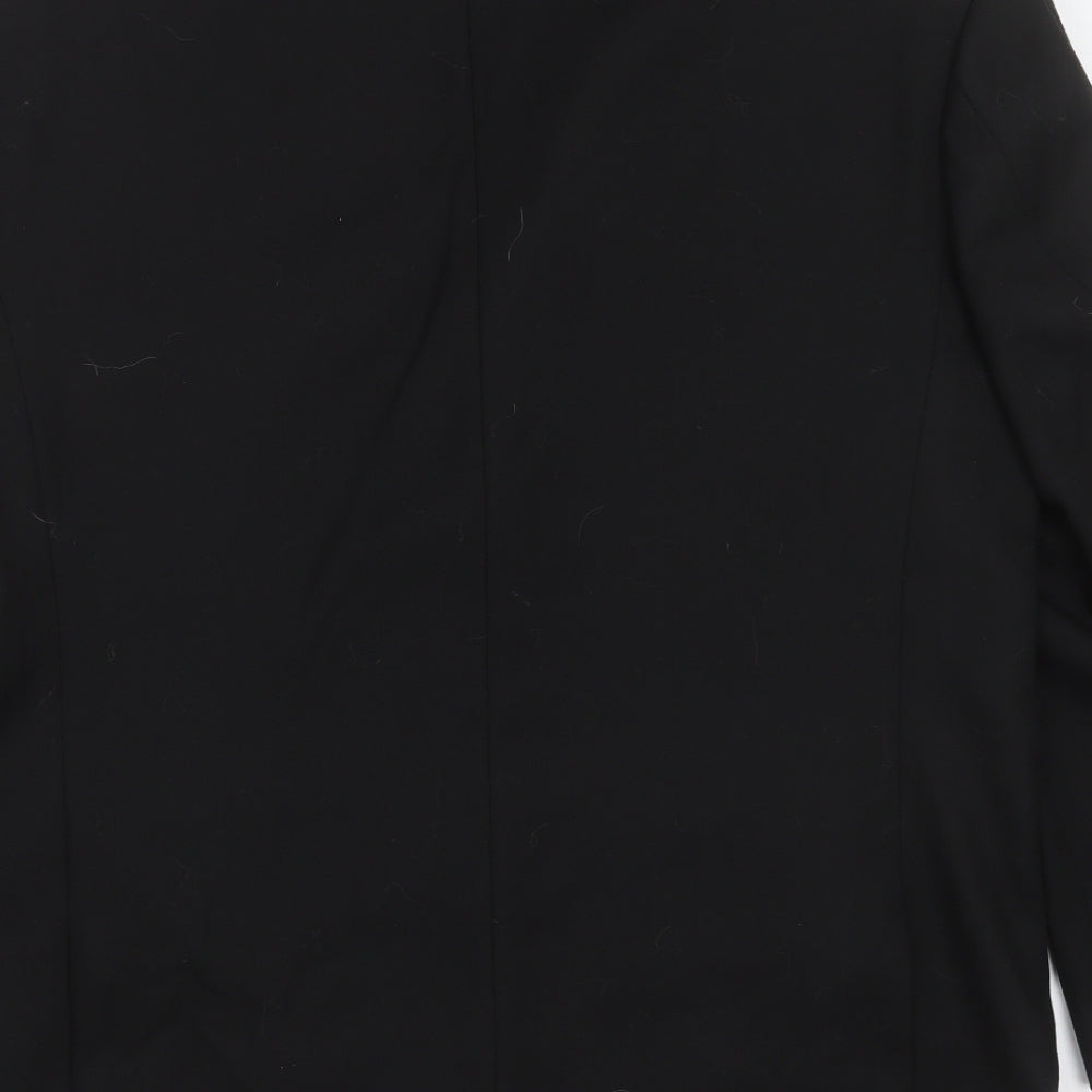 howard hardy Mens Black Wool Jacket Suit Jacket Size 42