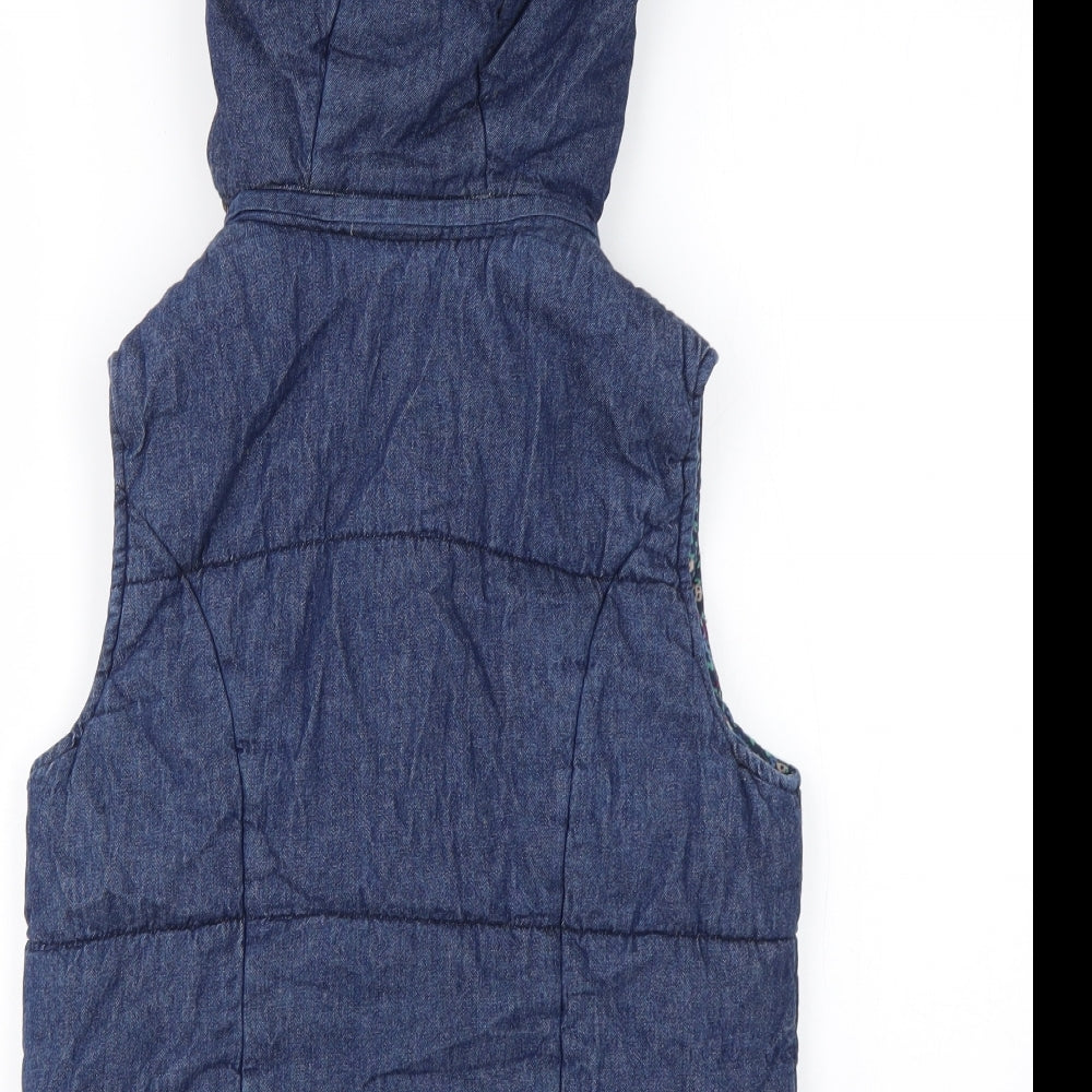 New Look Womens Blue Gilet Coat Size 8