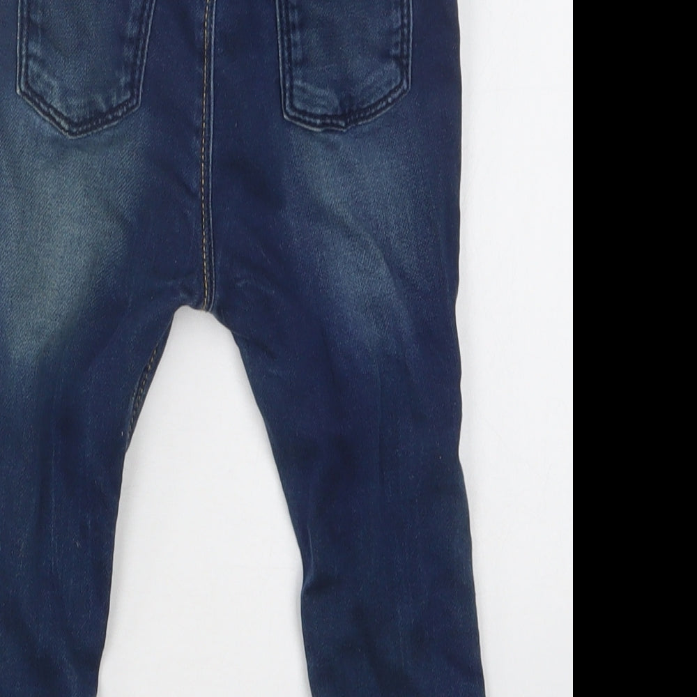 TU Baby Blue Cotton Jogger Jeans Size 12-18 Months Drawstring