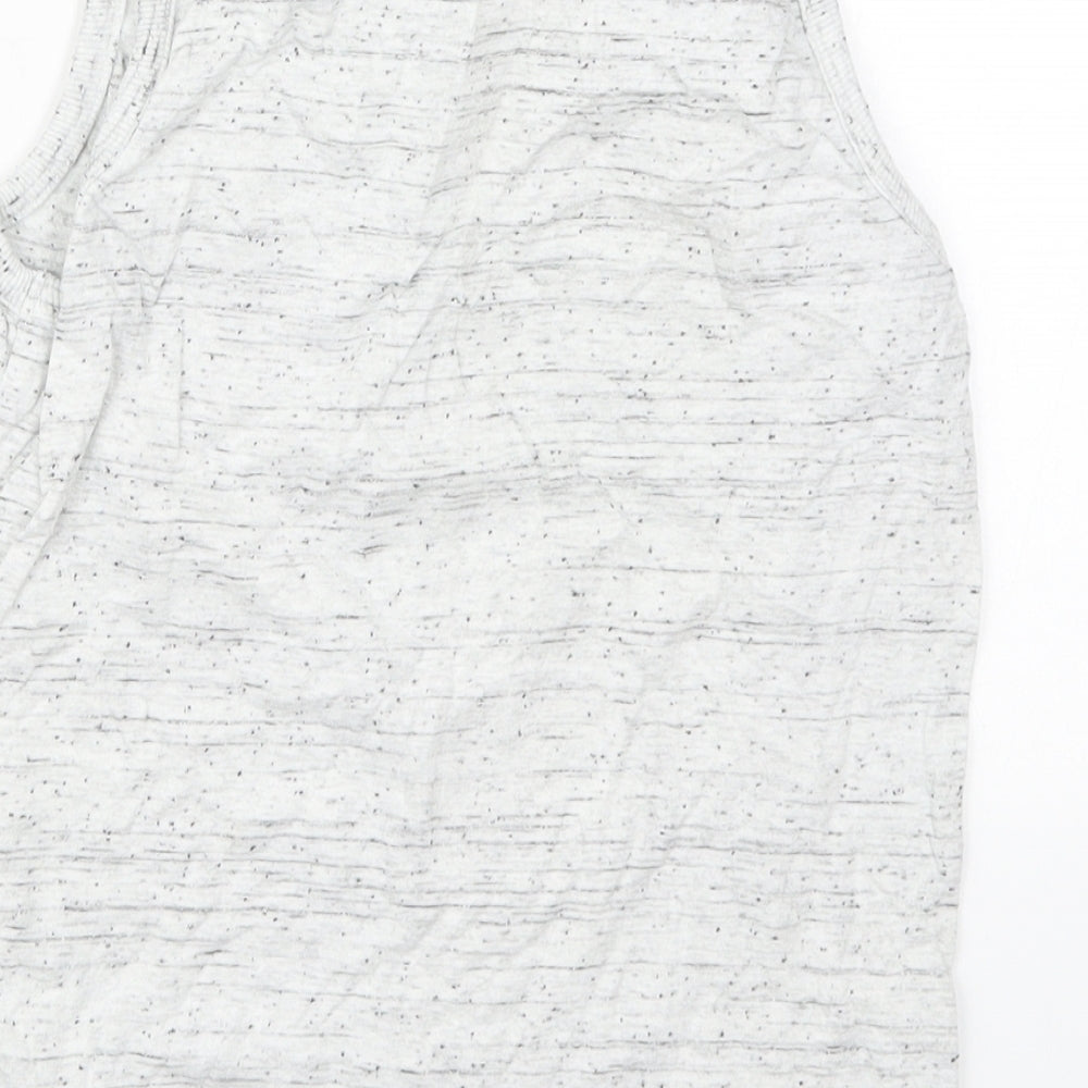 NEXT Boys Grey Cotton Basic Tank Size 9 Years Round Neck Pullover