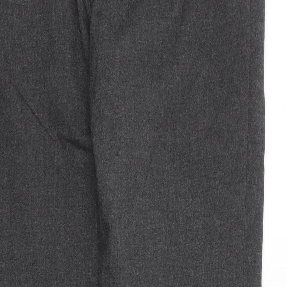 Marks & Spencer Girls Grey Viscose Carpenter Trousers Size 11 Years L26 in Regular Zip