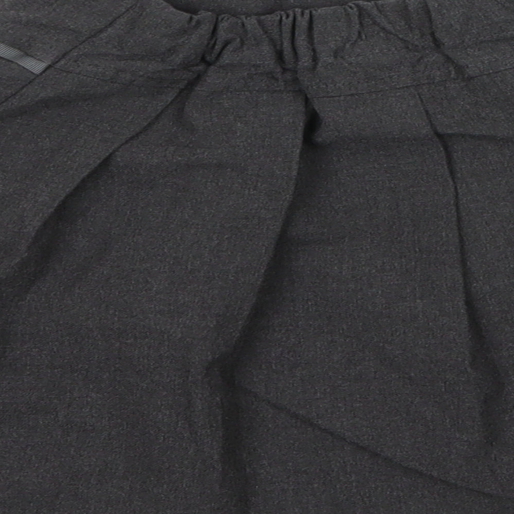 TU Girls Grey Viscose Pleated Skirt Size 5 Years Regular
