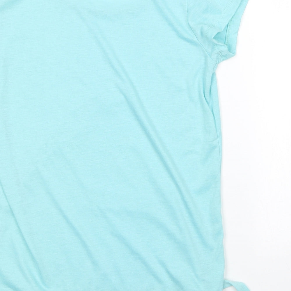 Originals Womens Blue Viscose Basic T-Shirt Size 10 Round Neck