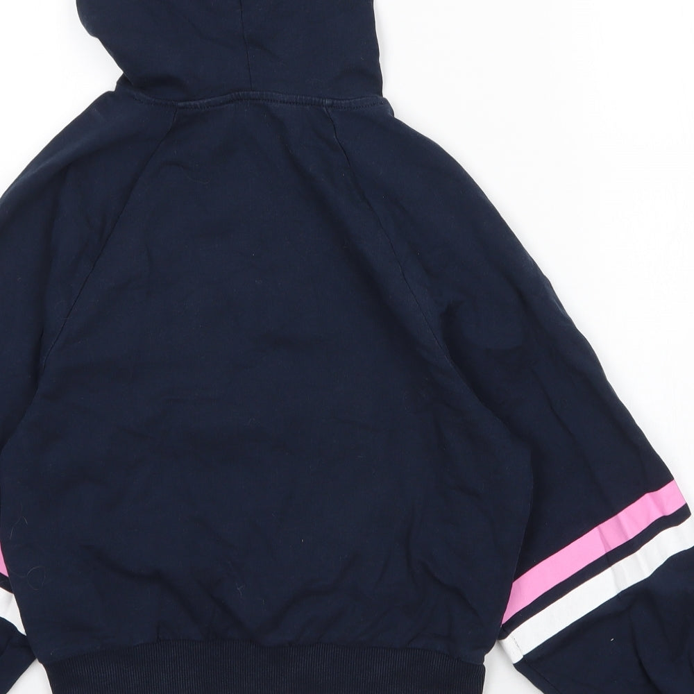 H&M Girls Blue Cotton Pullover Hoodie Size 9 Years
