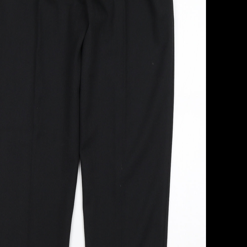 Preworn Womens Black Polyester Trousers Size 16 L28 in Regular