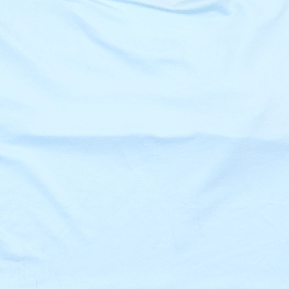 SheIn Womens Blue Polyester Basic T-Shirt Size M Round Neck