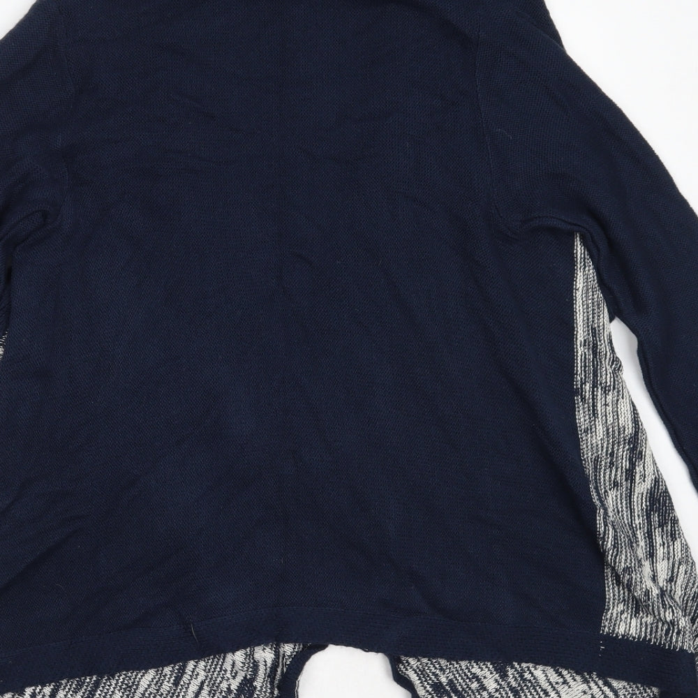 George Womens Blue Round Neck Acrylic Cardigan Jumper Size 10