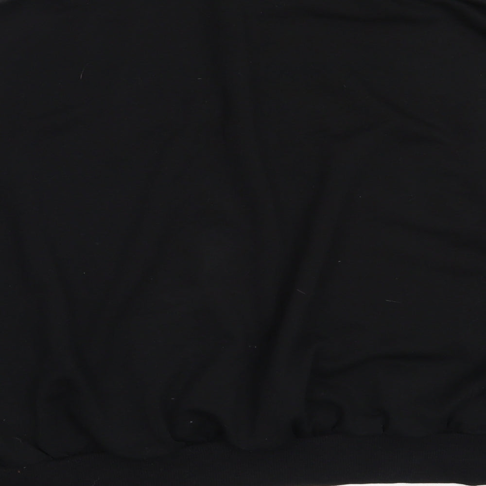 SheIn Womens Black Polyester Henley Sweatshirt Size L
