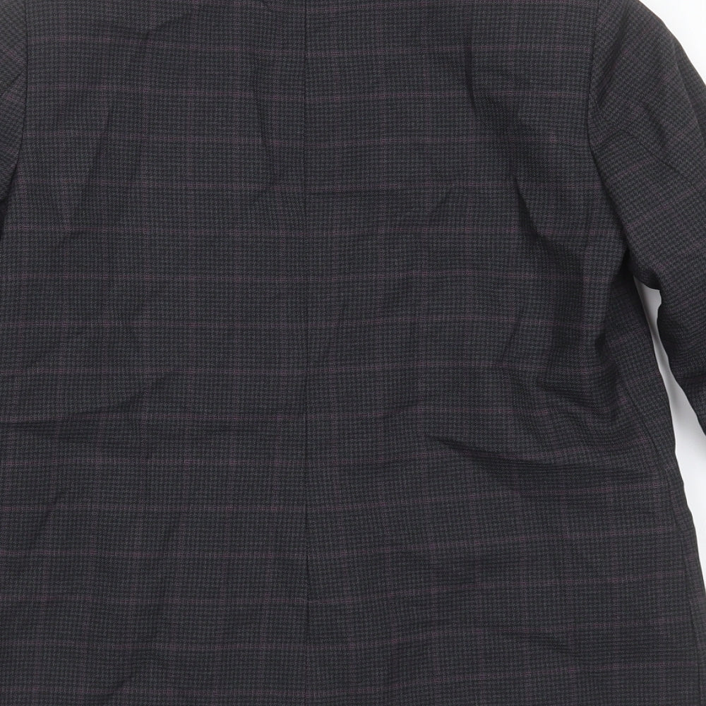 Dorothy Perkins Womens Grey Check Polyester Jacket Blazer Size 4