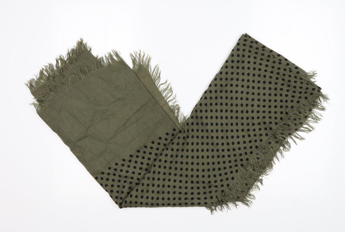 Preworn Womens Green Polka Dot Acrylic Shawl/Wrap