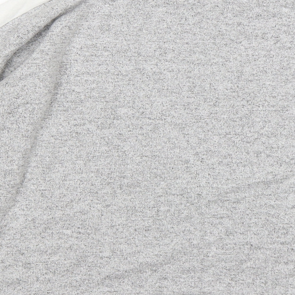 Jeff&Co Womens Grey Round Neck Viscose Pullover Jumper Size 14