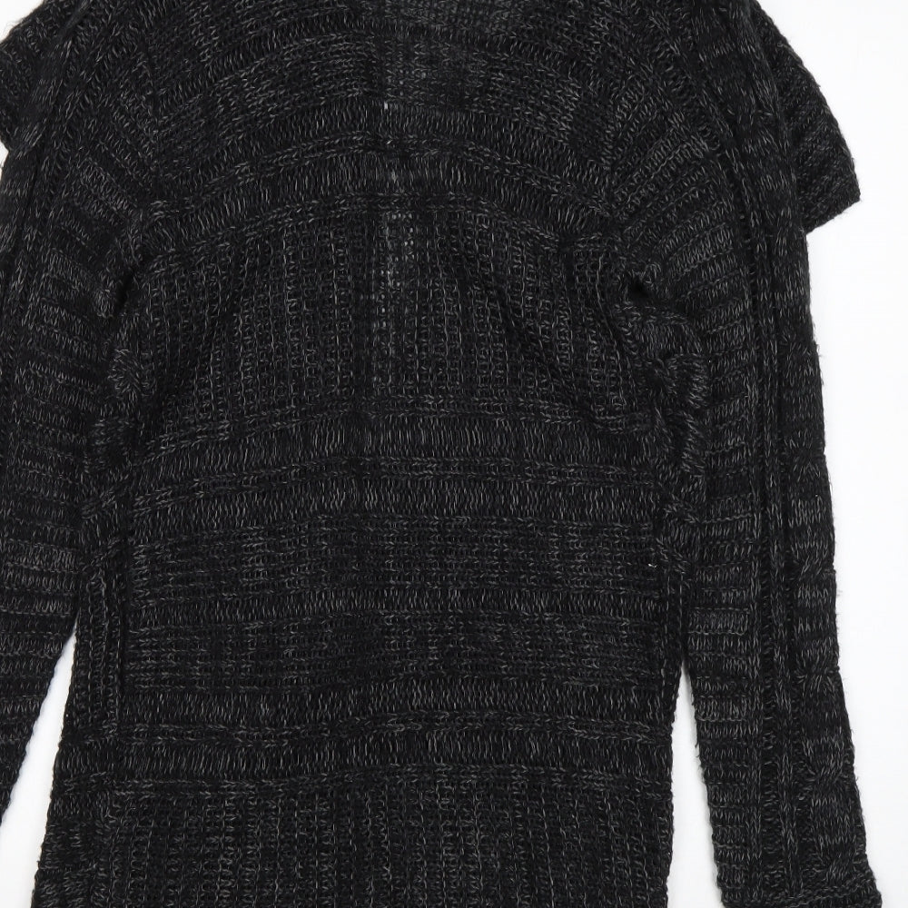 Preworn Womens Grey V-Neck Acrylic Cardigan Jumper Size S