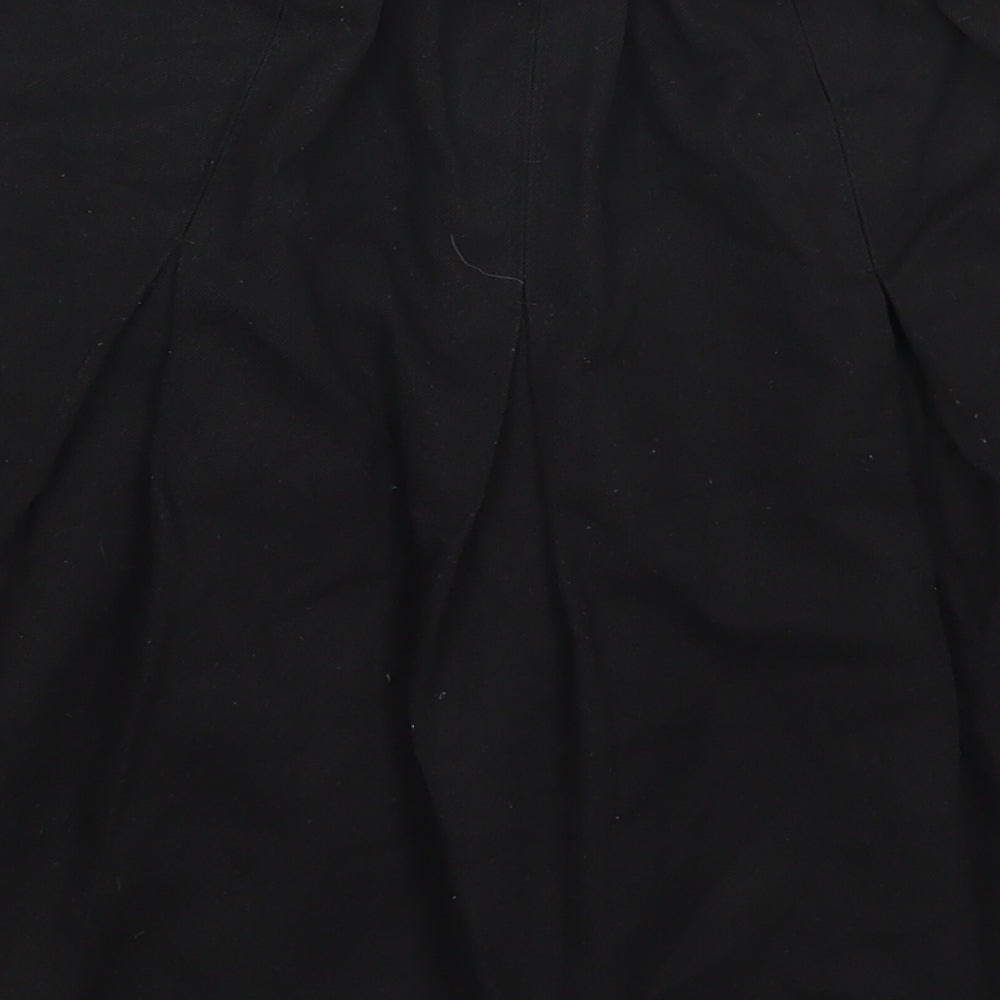 Matalan Girls Black Polyester Pleated Skirt Size 9-10 Years Regular Zip