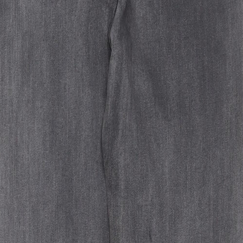 PRETTYLITTLETHING Womens Grey Cotton Skinny Jeans Size 10 L28 in Extra-Slim