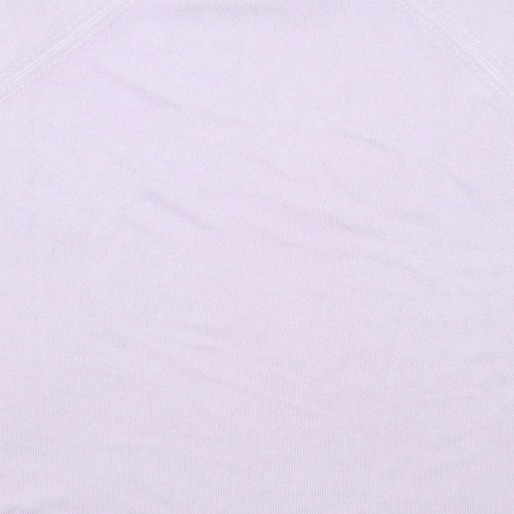 George Womens Purple High Neck Acrylic Pullover Jumper Size 18