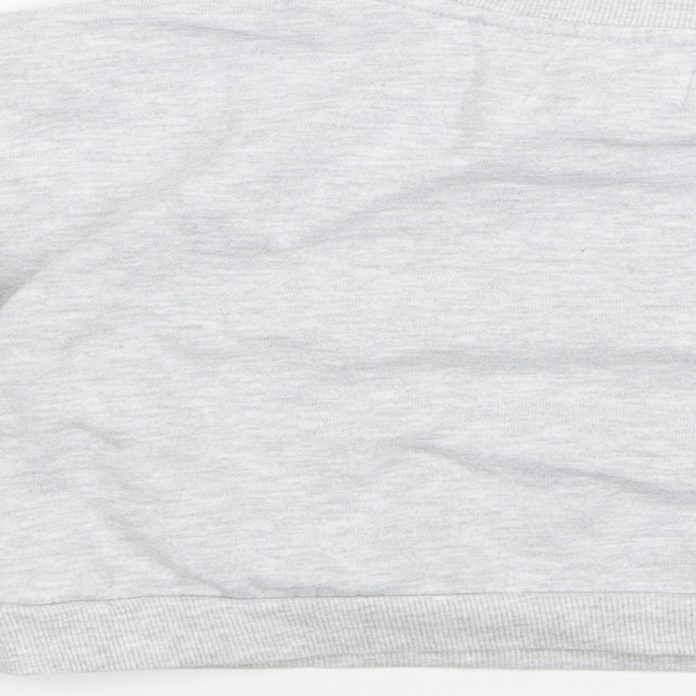 Jeff & Co Girls Grey Cotton Pullover Sweatshirt Size 9-10 Years - Positive Vibes