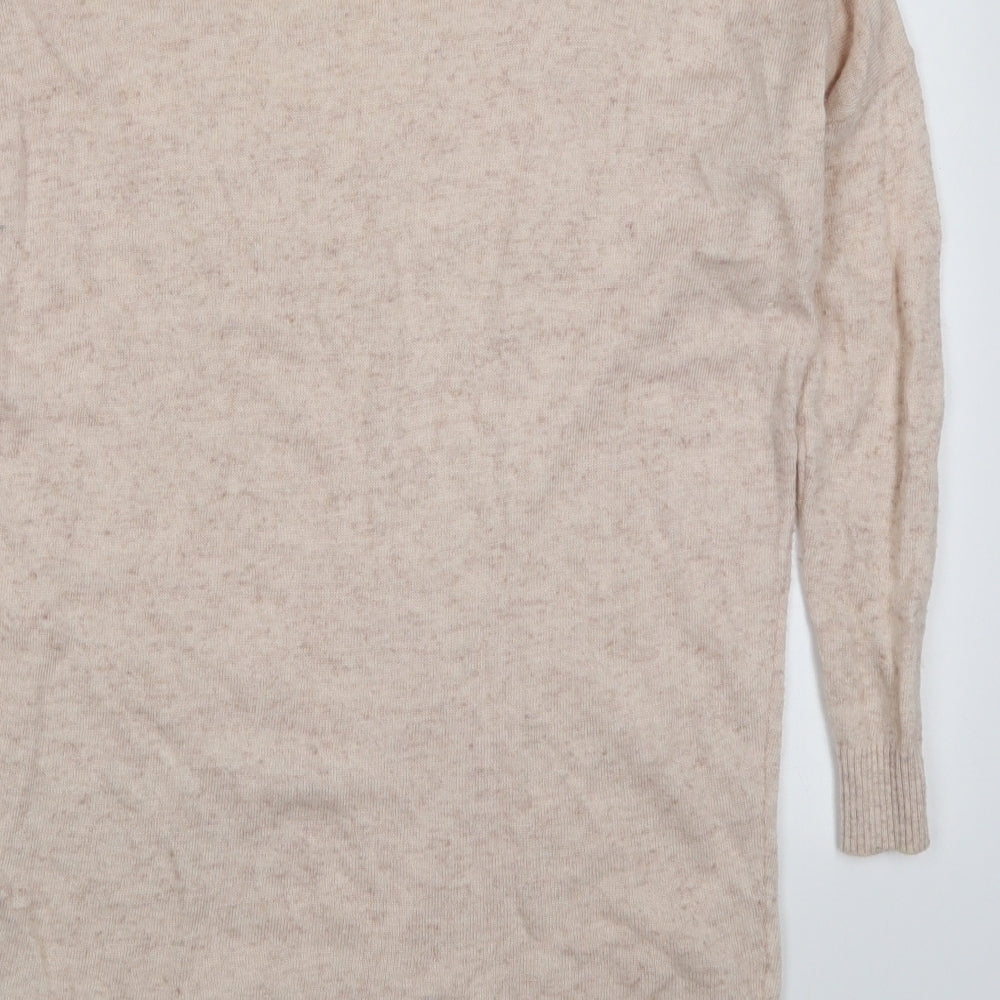 Atmosphere Womens Beige V-Neck Viscose Pullover Jumper Size XS