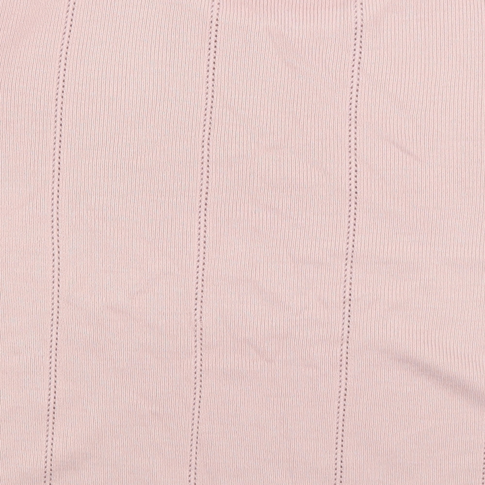 BHS Womens Pink Round Neck Acrylic Pullover Jumper Size 16