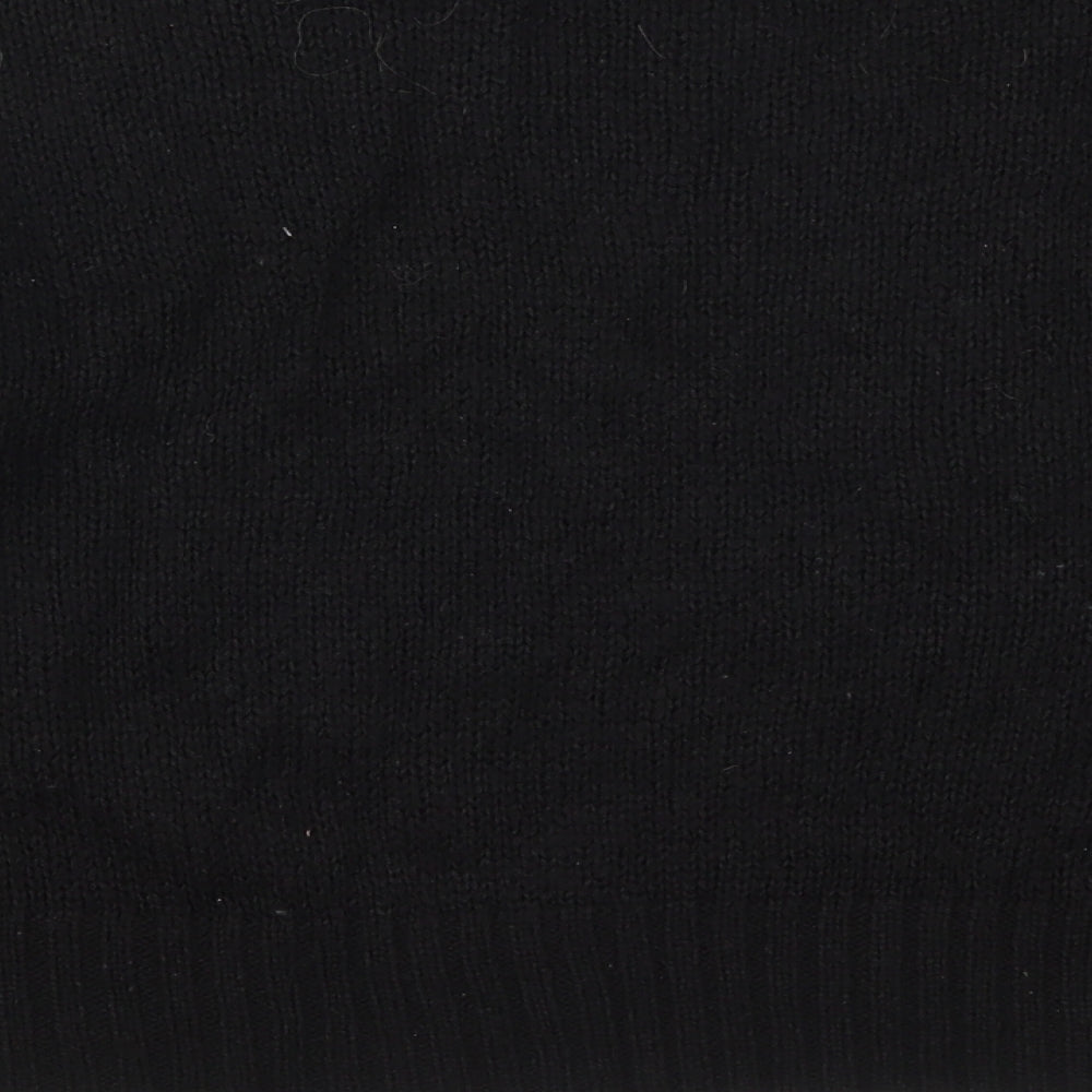 New Look Womens Black Round Neck Acrylic Pullover Jumper Size L
