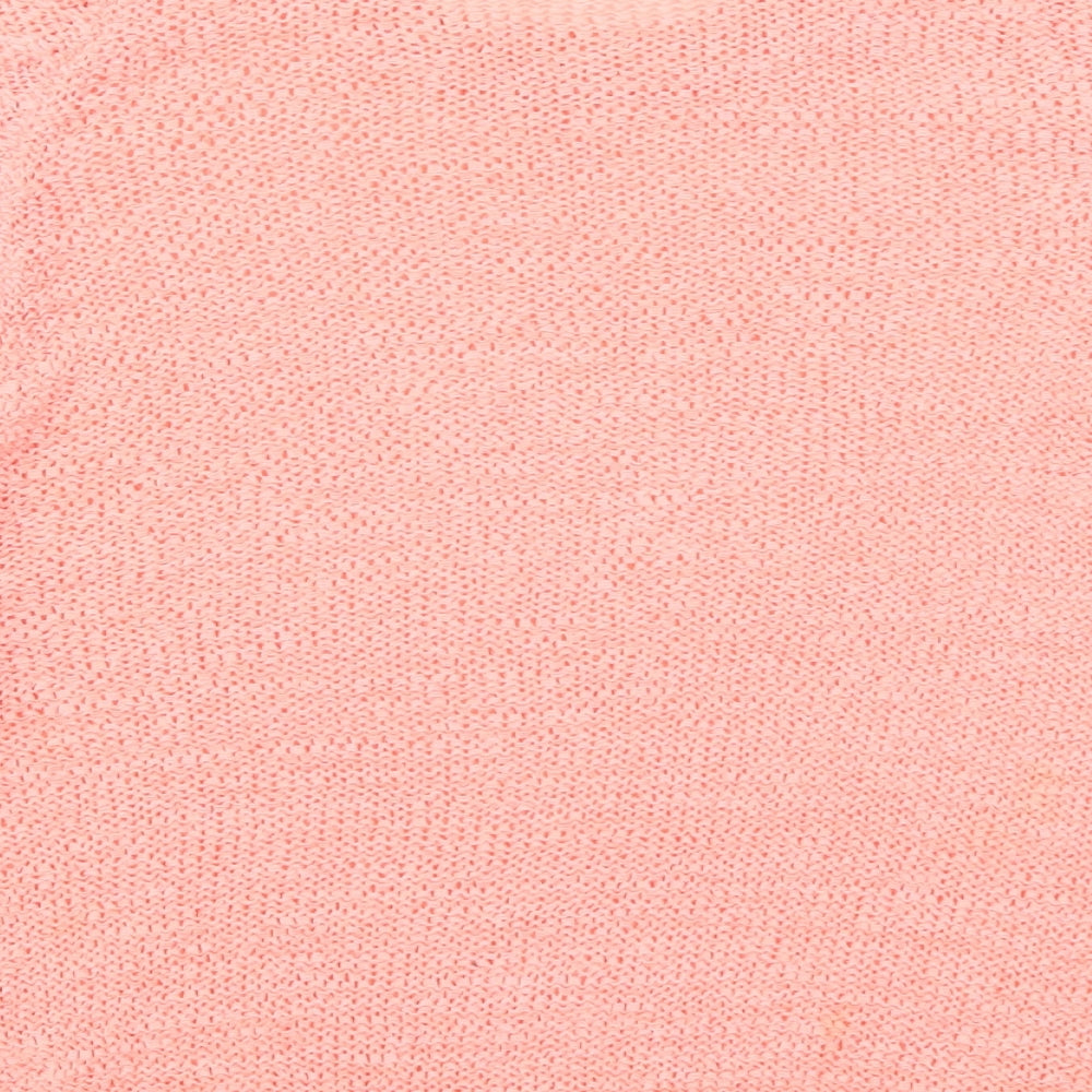 Select Womens Pink Round Neck Acrylic Pullover Jumper Size 10
