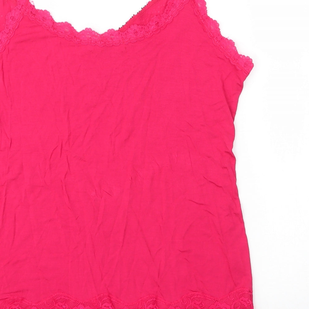 GEB Womens Red Viscose Camisole Blouse Size 4XL V-Neck