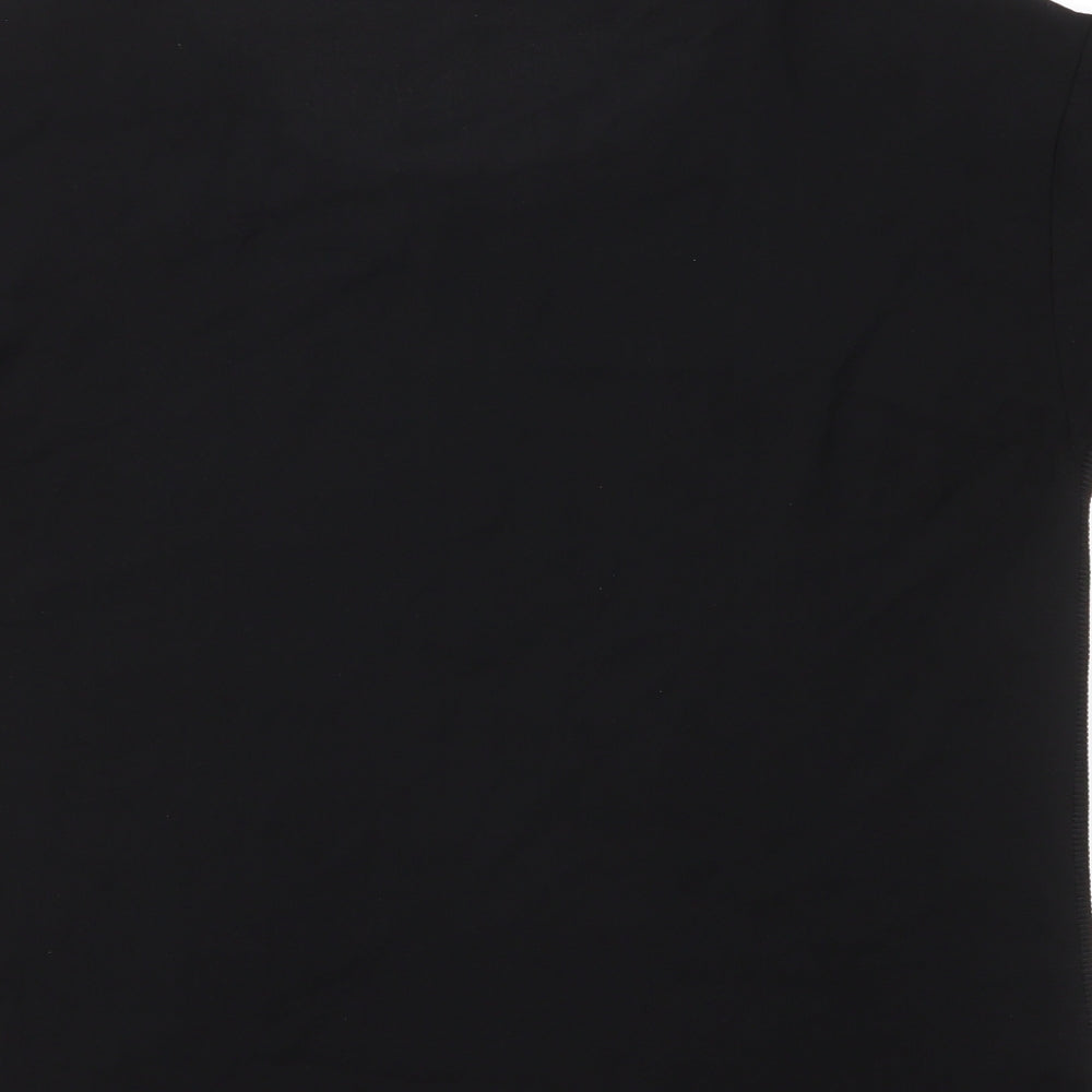 Vera Moda Womens Black Polyester Basic Blouse Size M Round Neck