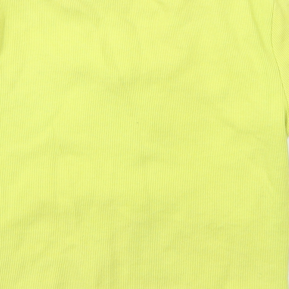 Preworn Womens Green Cotton Basic T-Shirt Size S Round Neck