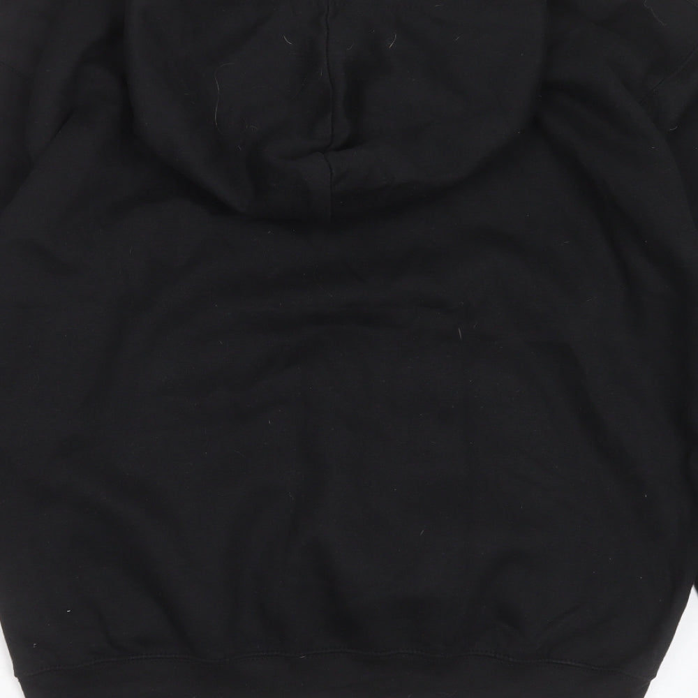 d&h Mens Black Round Neck Cotton Pullover Jumper Size L