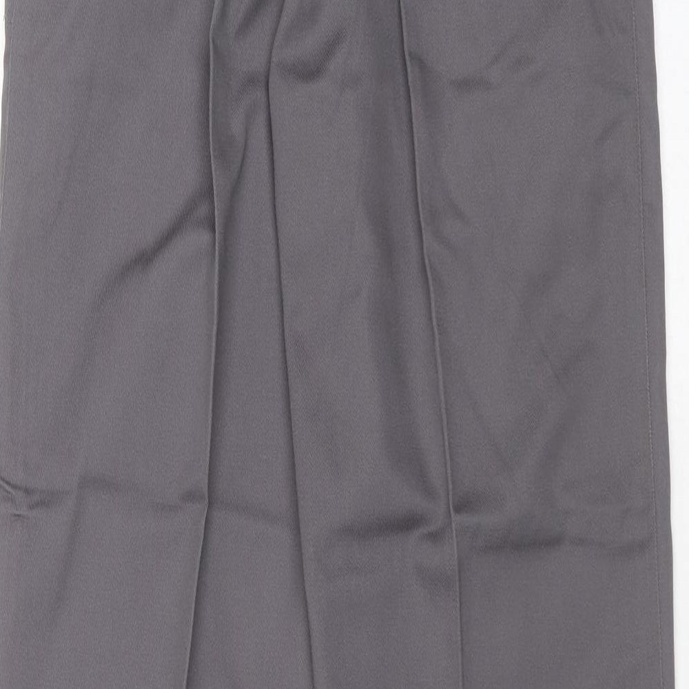 ashdan Mens Grey Polyester Trousers Size 30 in L31 in Regular Zip