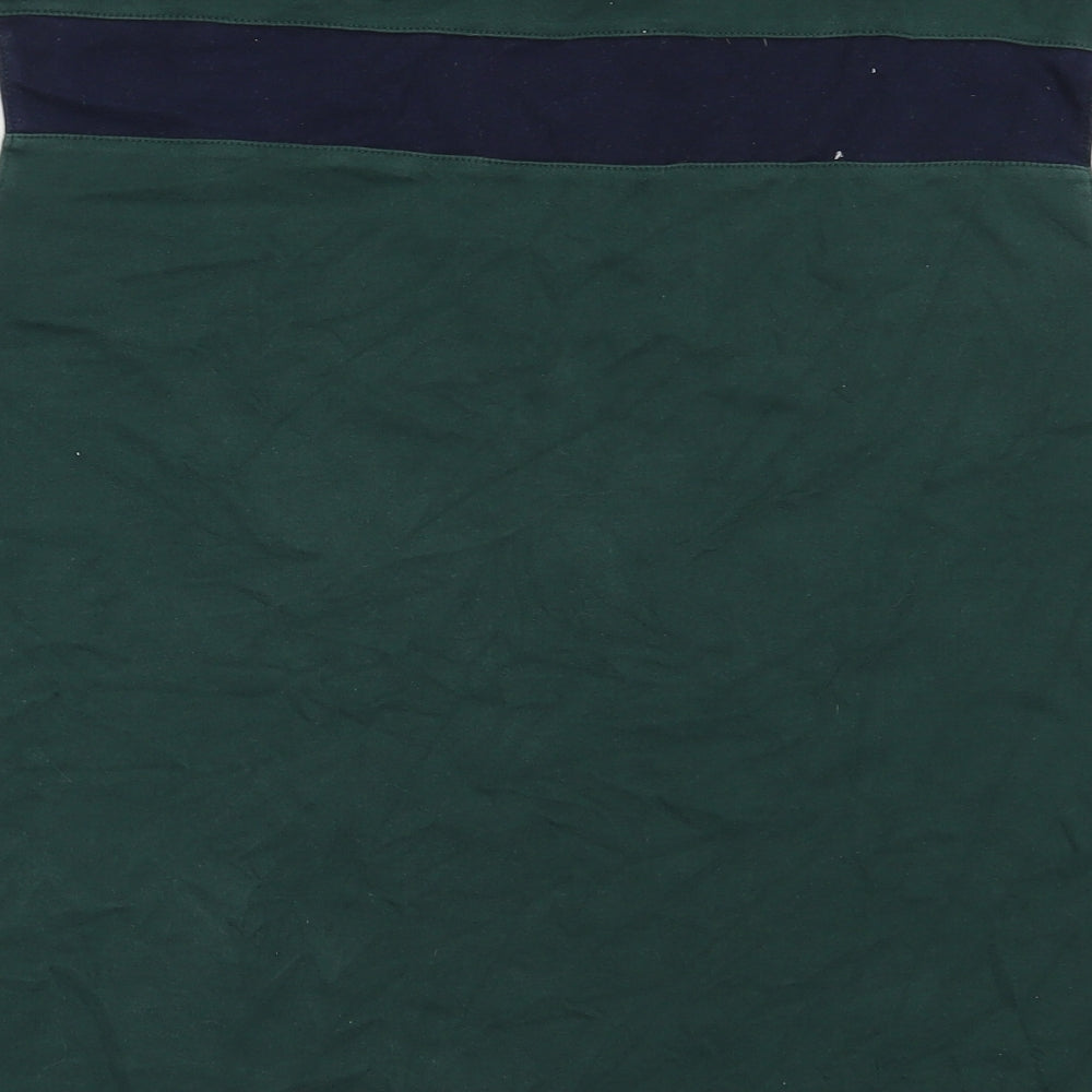 River Island Girls Green Cotton Basic T-Shirt Size XL Round Neck
