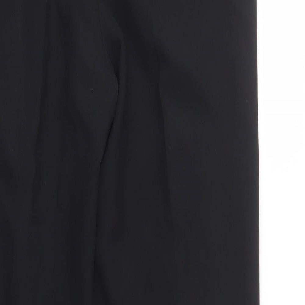 Marks & Spencer Mens Black Polyester Dress Pants Trousers Size 30 L31 in Regular Button
