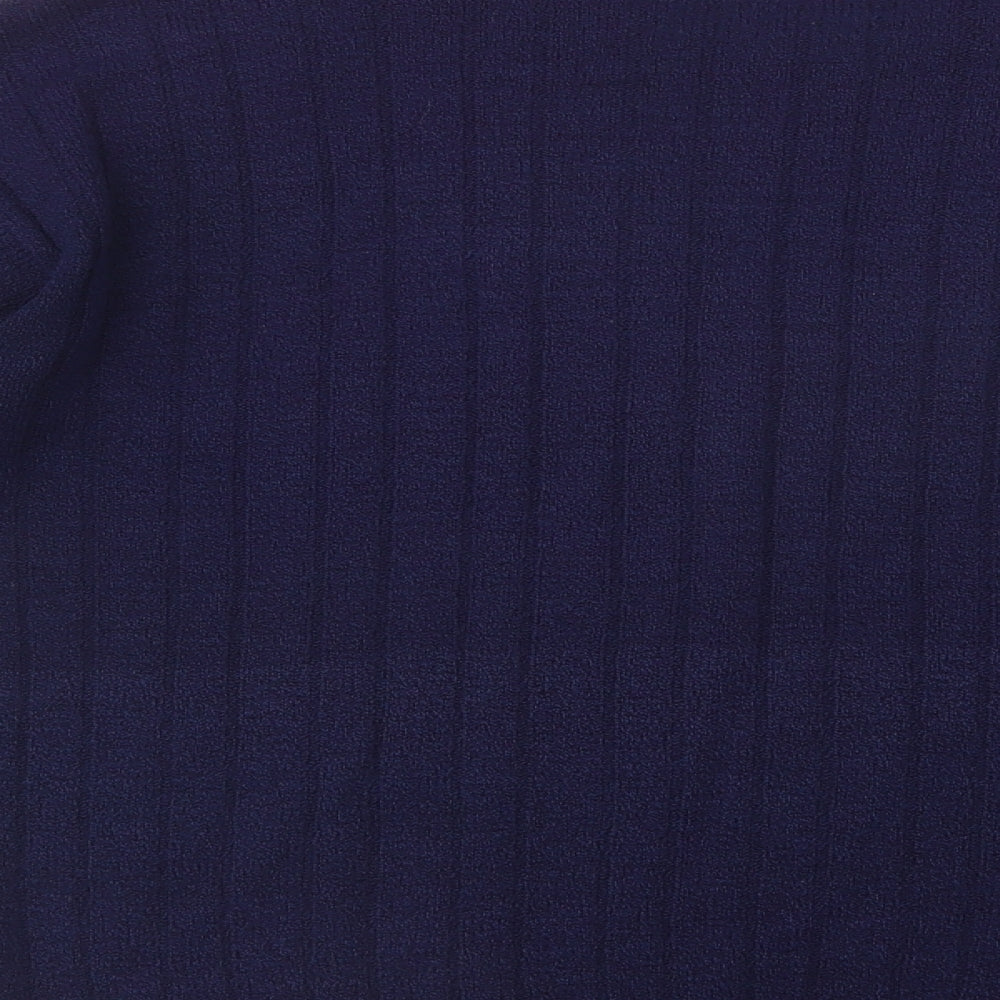 InStyle Collection Womens Blue Crew Neck Acrylic Pullover Jumper Size M