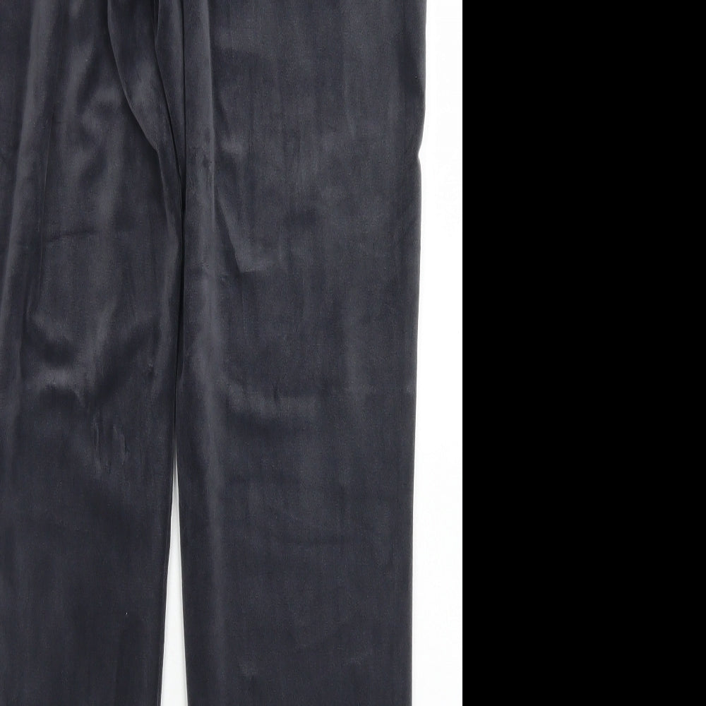 Avenue Womens Grey Polyester Jogger Trousers Size M L28 in Regular Drawstring