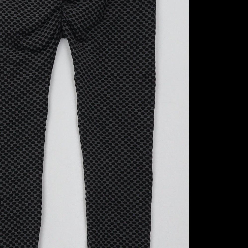 Preworn Womens Grey Nylon Cropped Leggings Size L L22 in Regular