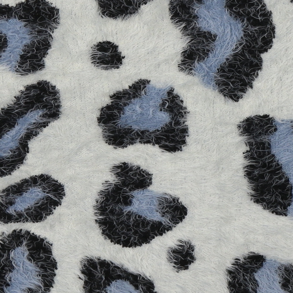 Urban Classics Womens Blue Animal Print Nylon Pullover Sweatshirt Size M Pullover