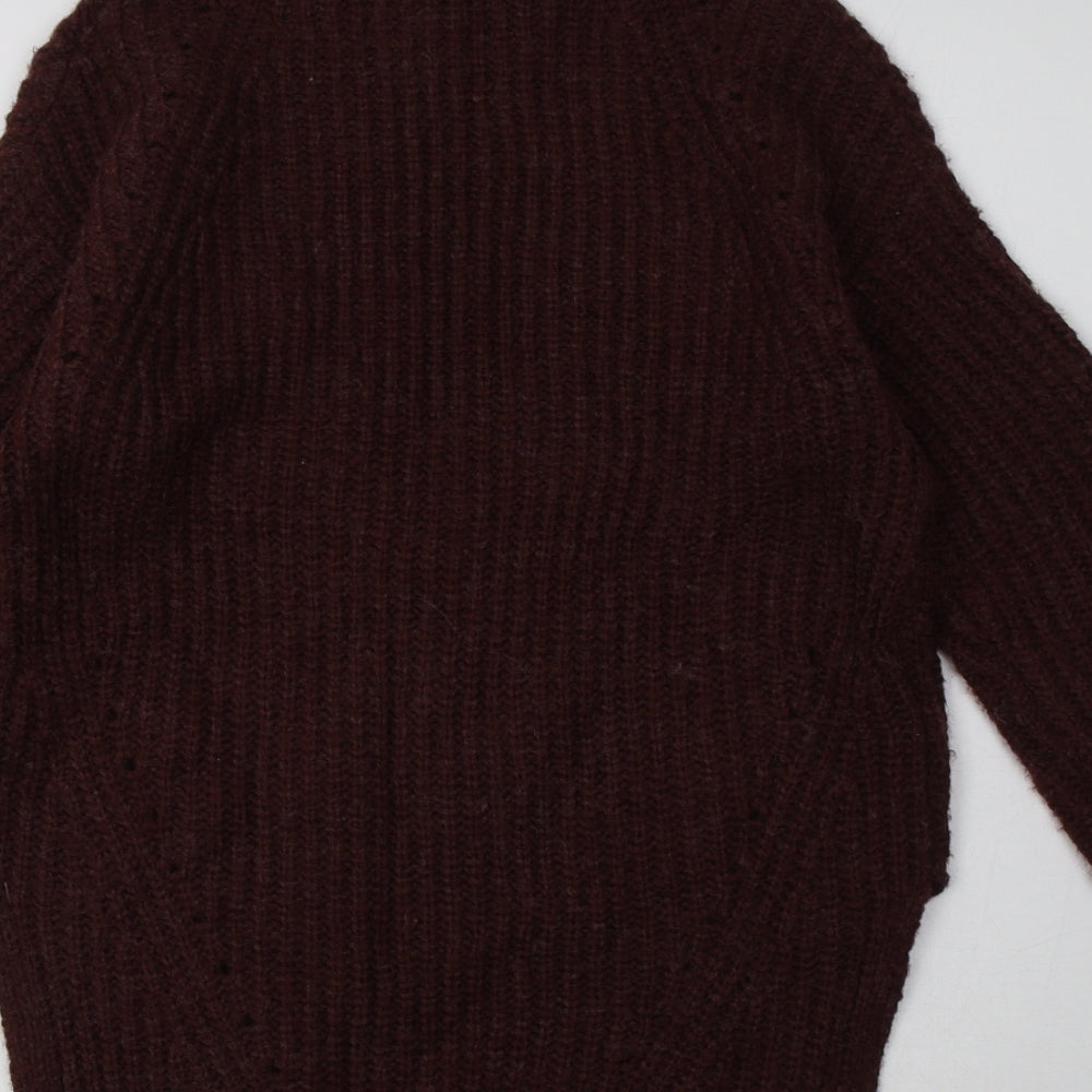 Matalan Womens Brown Acrylic Pullover Sweatshirt Size S Pullover