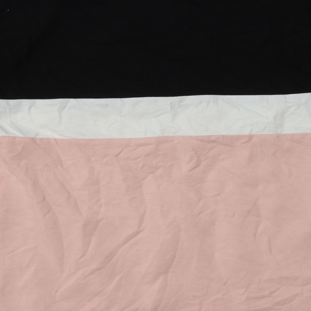 SheIn Womens Pink Striped Cotton Pullover Sweatshirt Size S Pullover