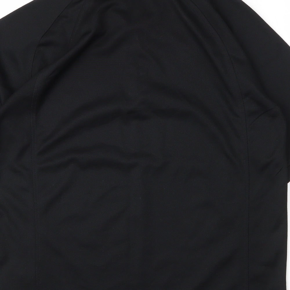 Cross Mens Black Polyester Polo Size M Collared Button