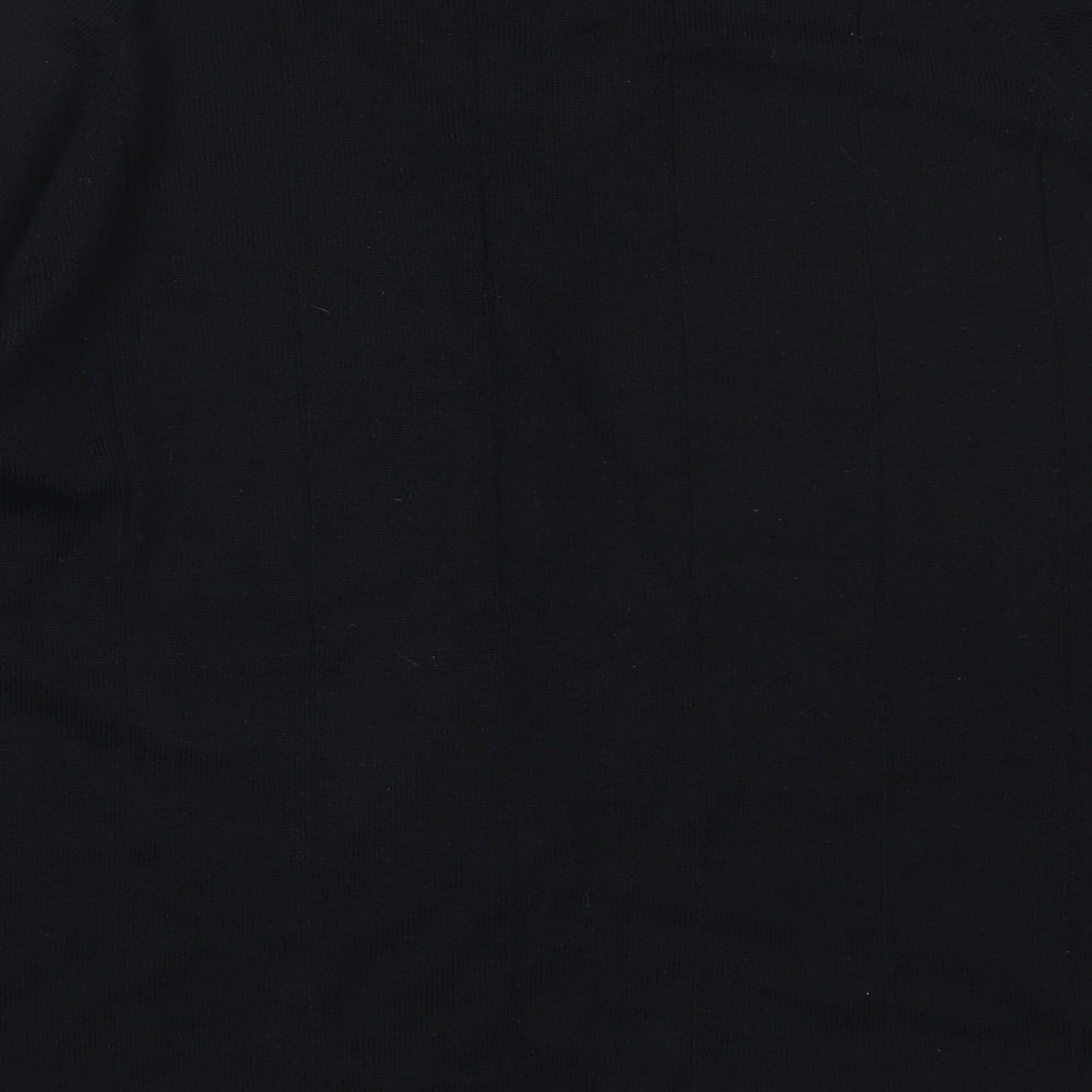 Giorgios Collections Mens Black V-Neck Acrylic Pullover Jumper Size M