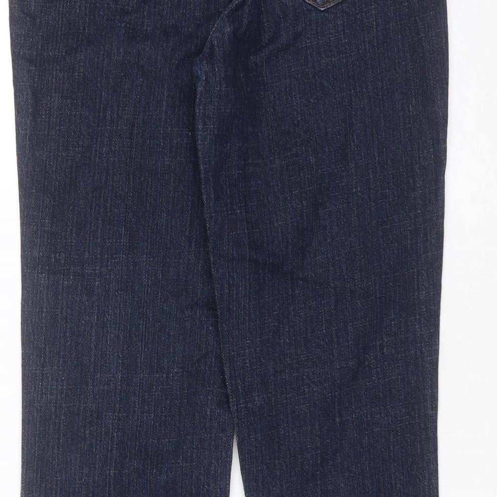 St Johns Bay Womens Blue Cotton Straight Jeans Size 28 in L29 in Regular
