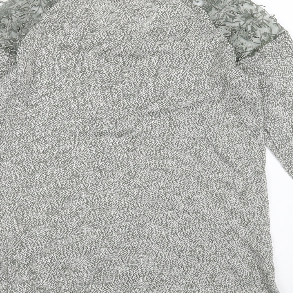 George Womens Green Round Neck Polyester Pullover Jumper Size 8 - Embroidered detail