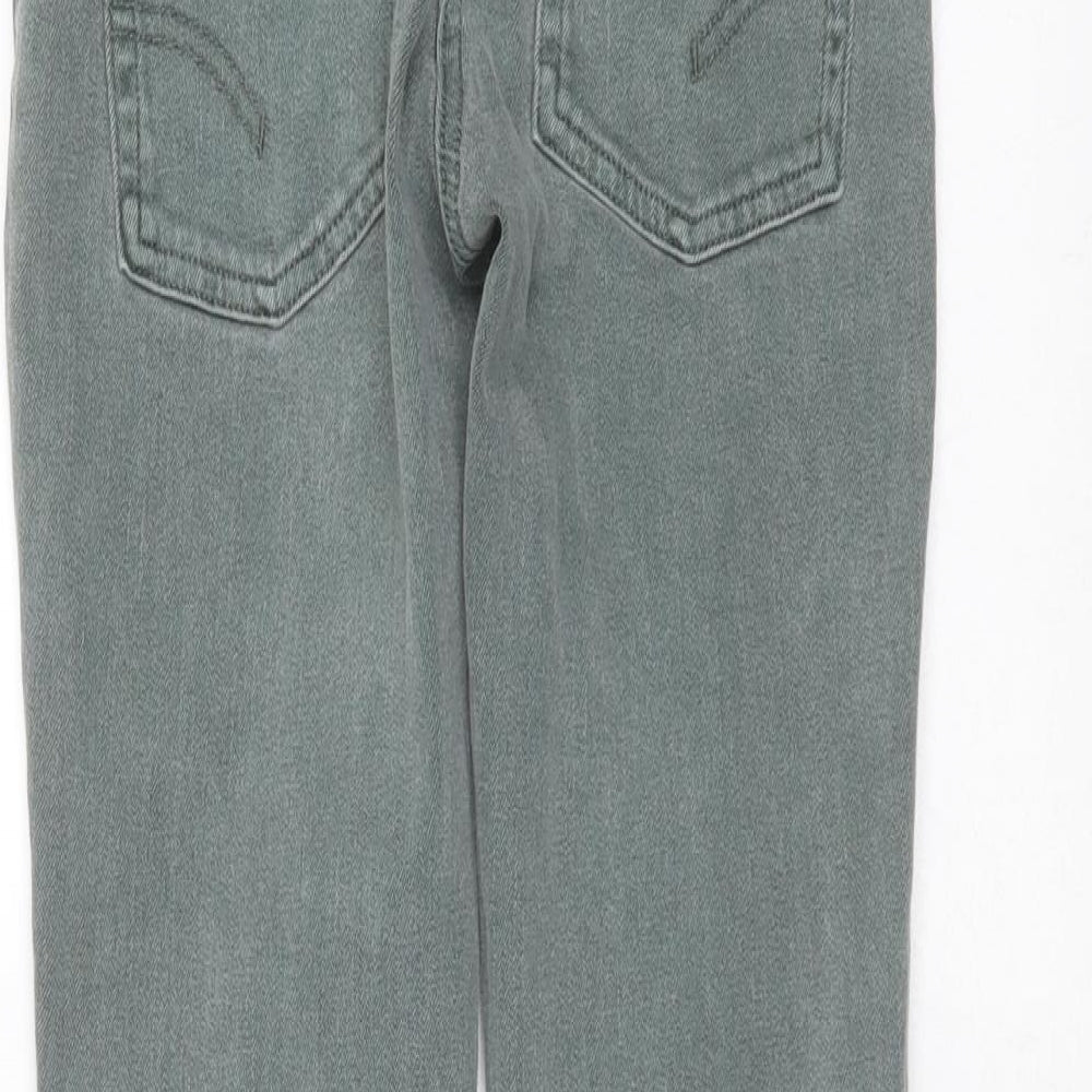 NEXT Girls Green Cotton Skinny Jeans Size 10 Years Extra-Slim
