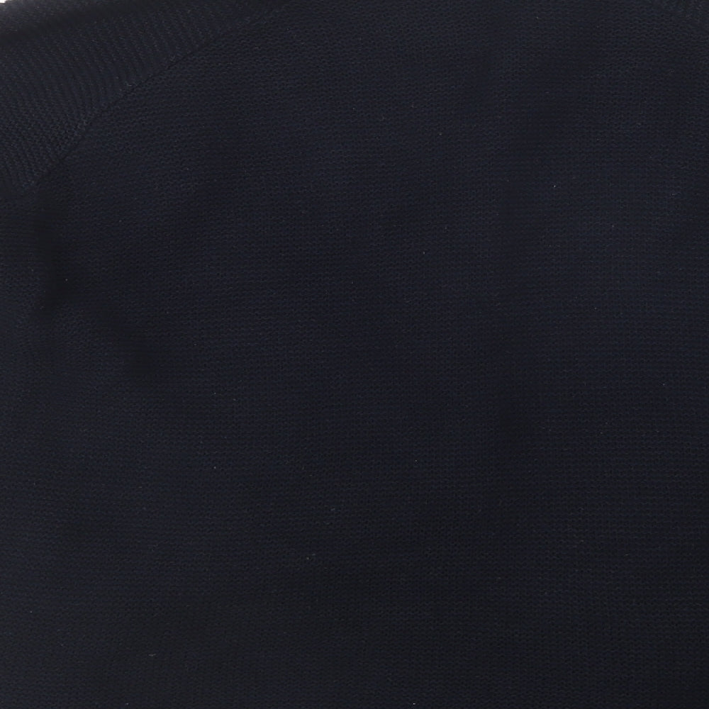 ASOS Mens Blue Collared Cotton Full Zip Jumper Size L