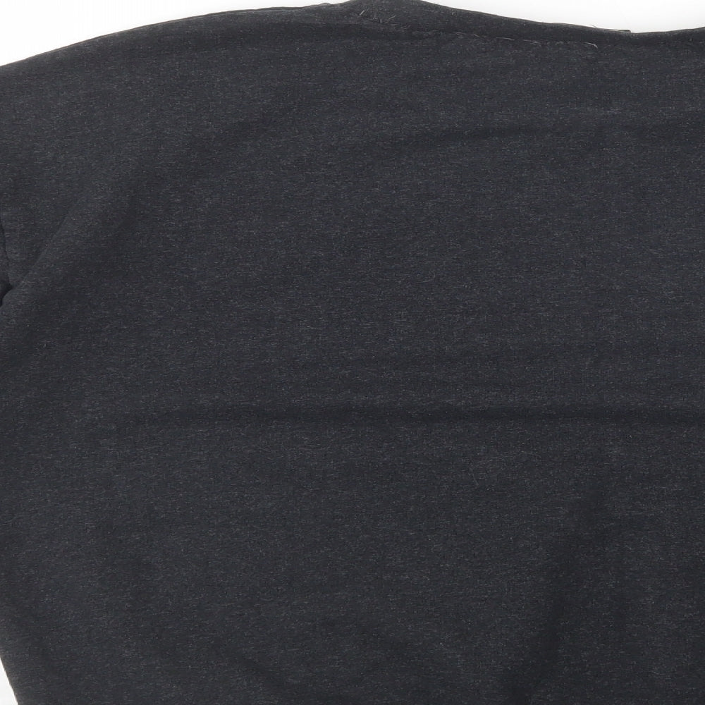 I Saw It First Womens Grey Cotton Pullover Sweatshirt Size M