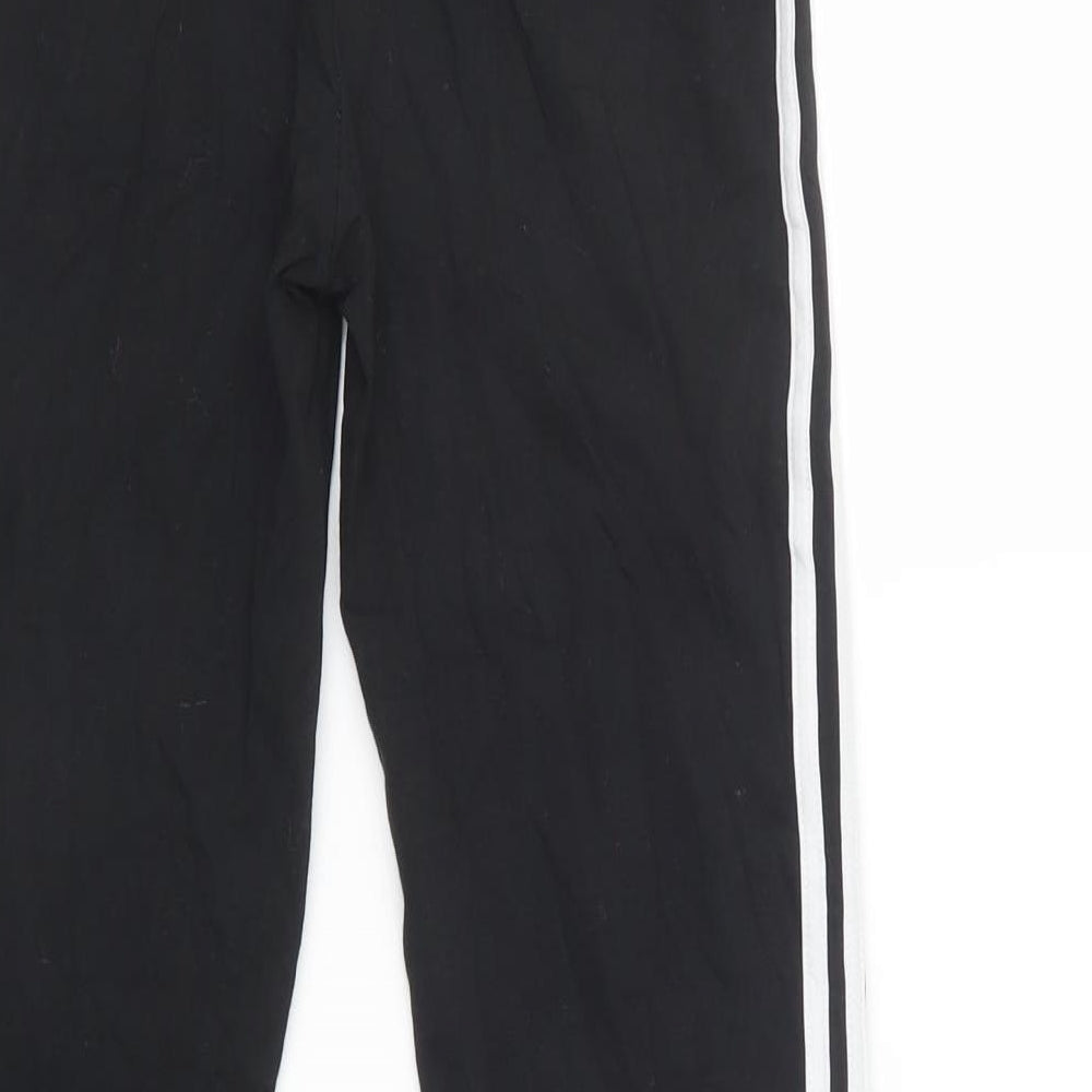 Boohoo Womens Black Striped Cotton Jegging Leggings Size 8 L28 in