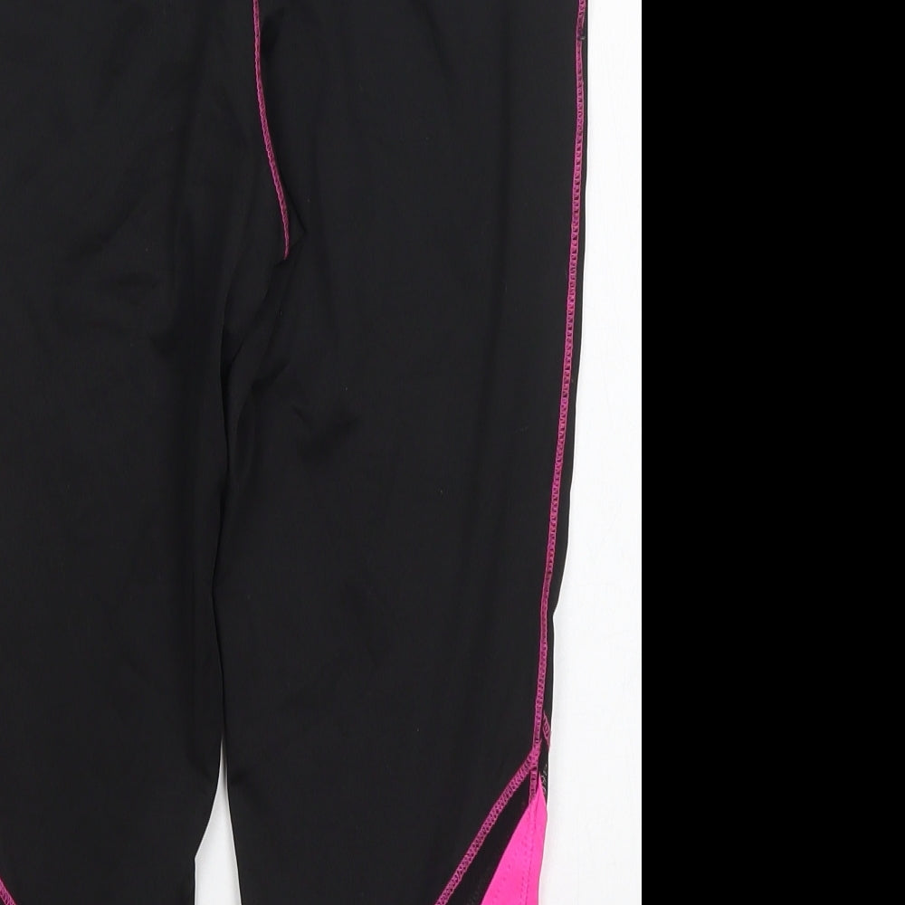 Miss Evie Girls Pink Colourblock Polyester Cropped Trousers Size 13 Years Regular